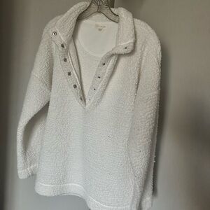 Ultra Flirt Off White Sherpa Fleece Jacket